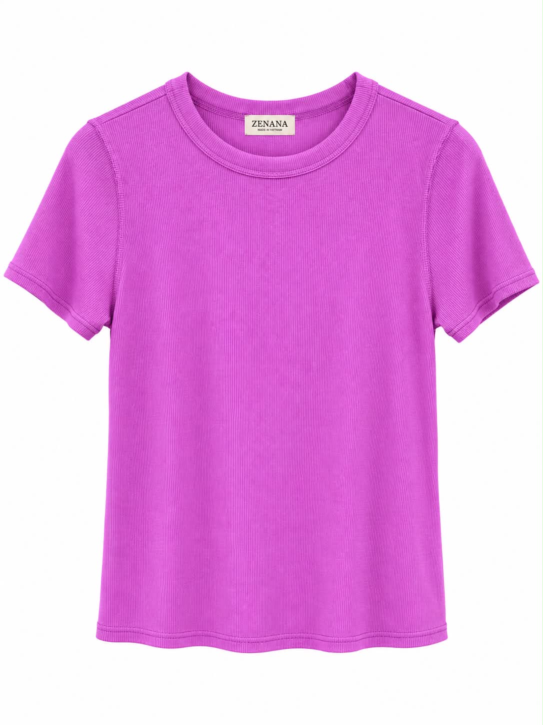 Ribbed Crewneck Basic Tee