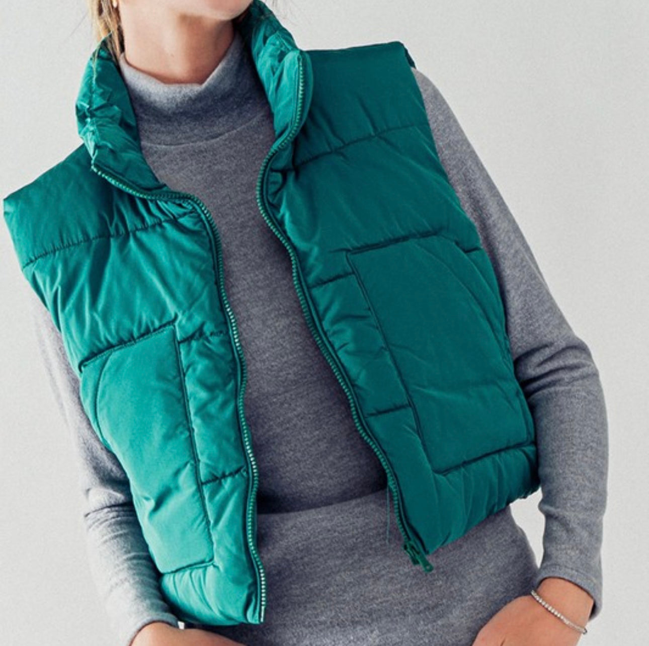 Cropped Vest Multiple Colors Final Sale
