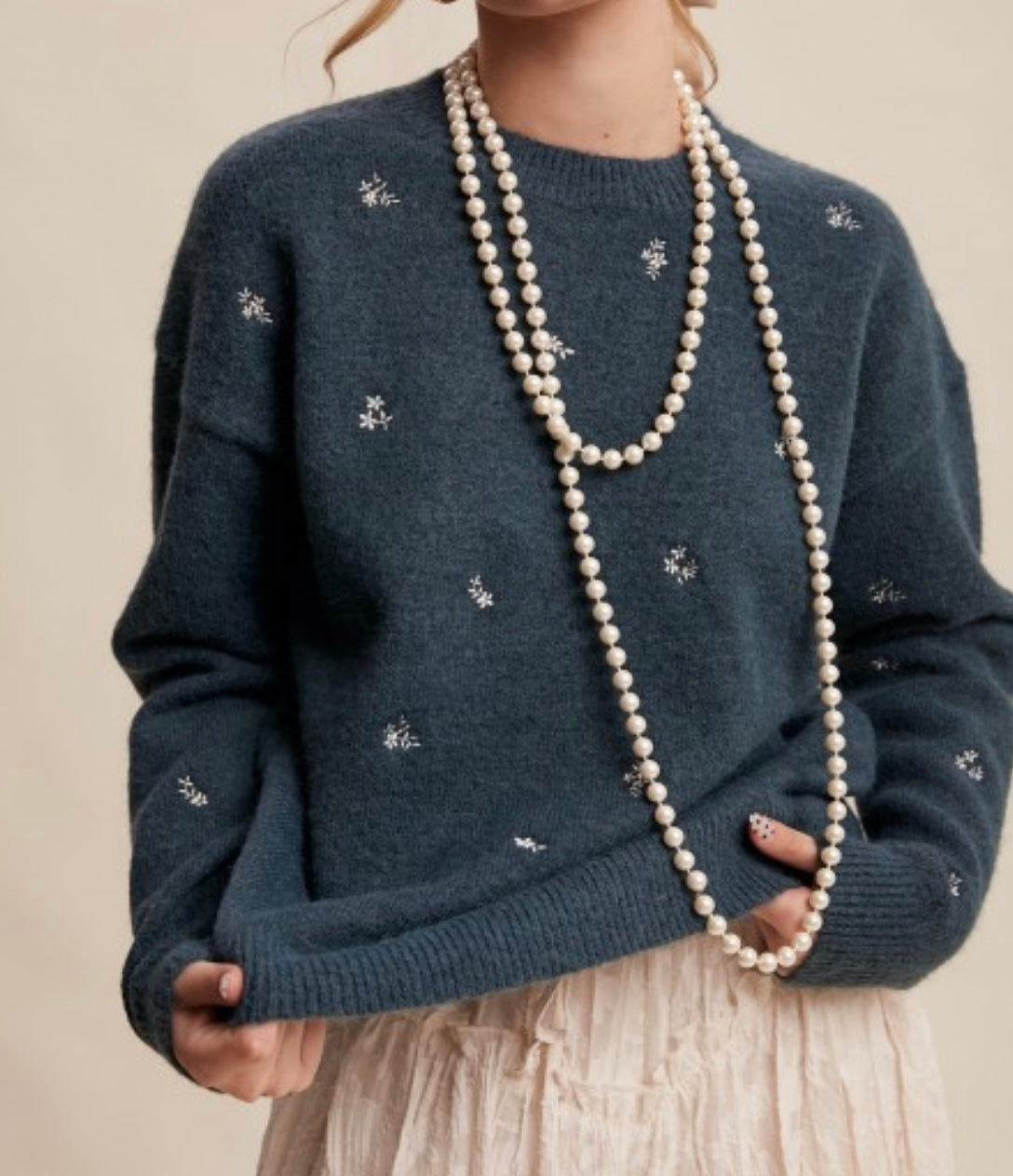 Ditsy Floral Sweater Multiple Colors