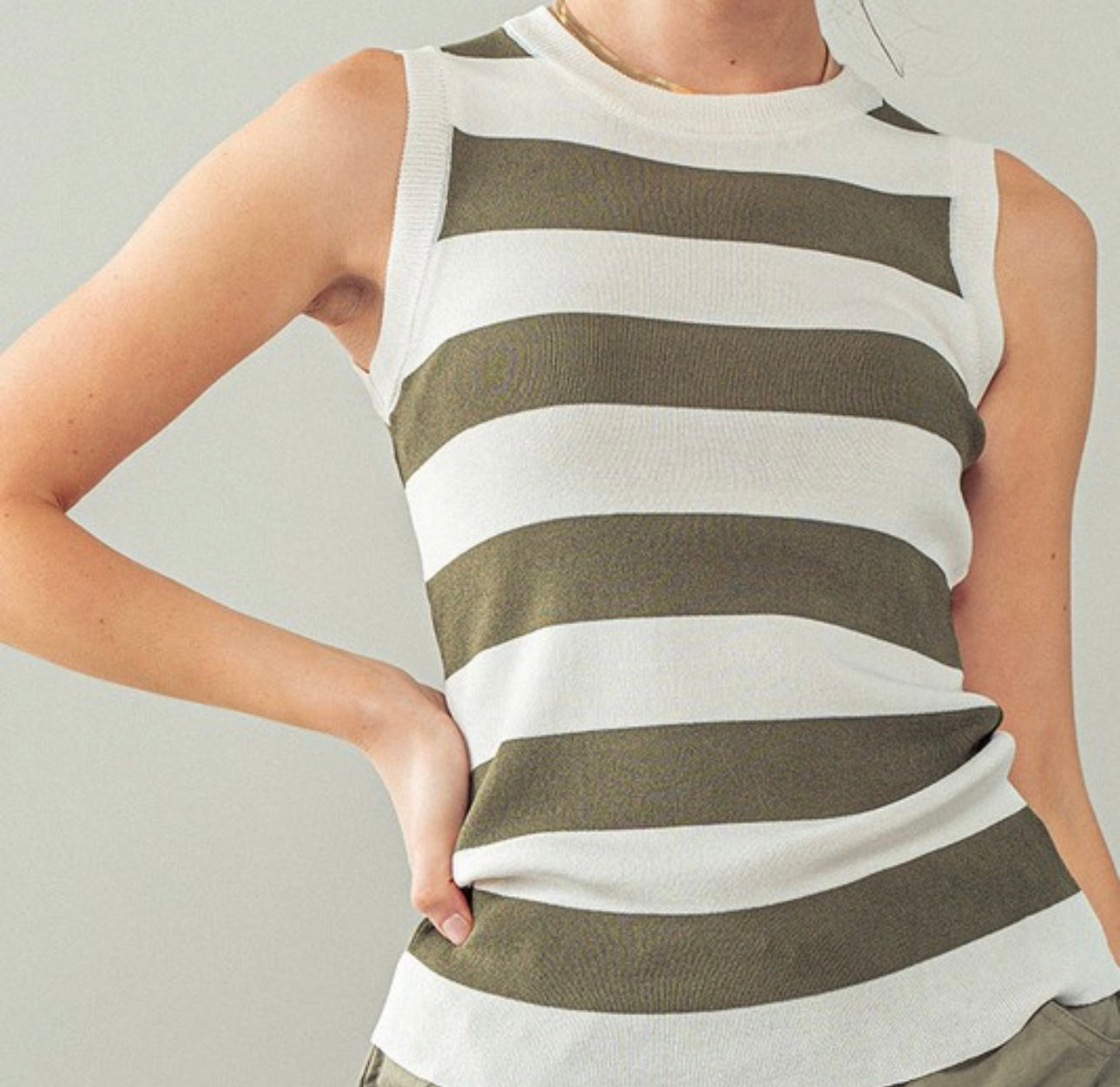 Rib Sweater Tank Multiple Colors