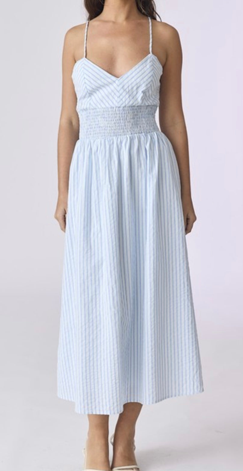 Striped Midi Dress Multiple Colors