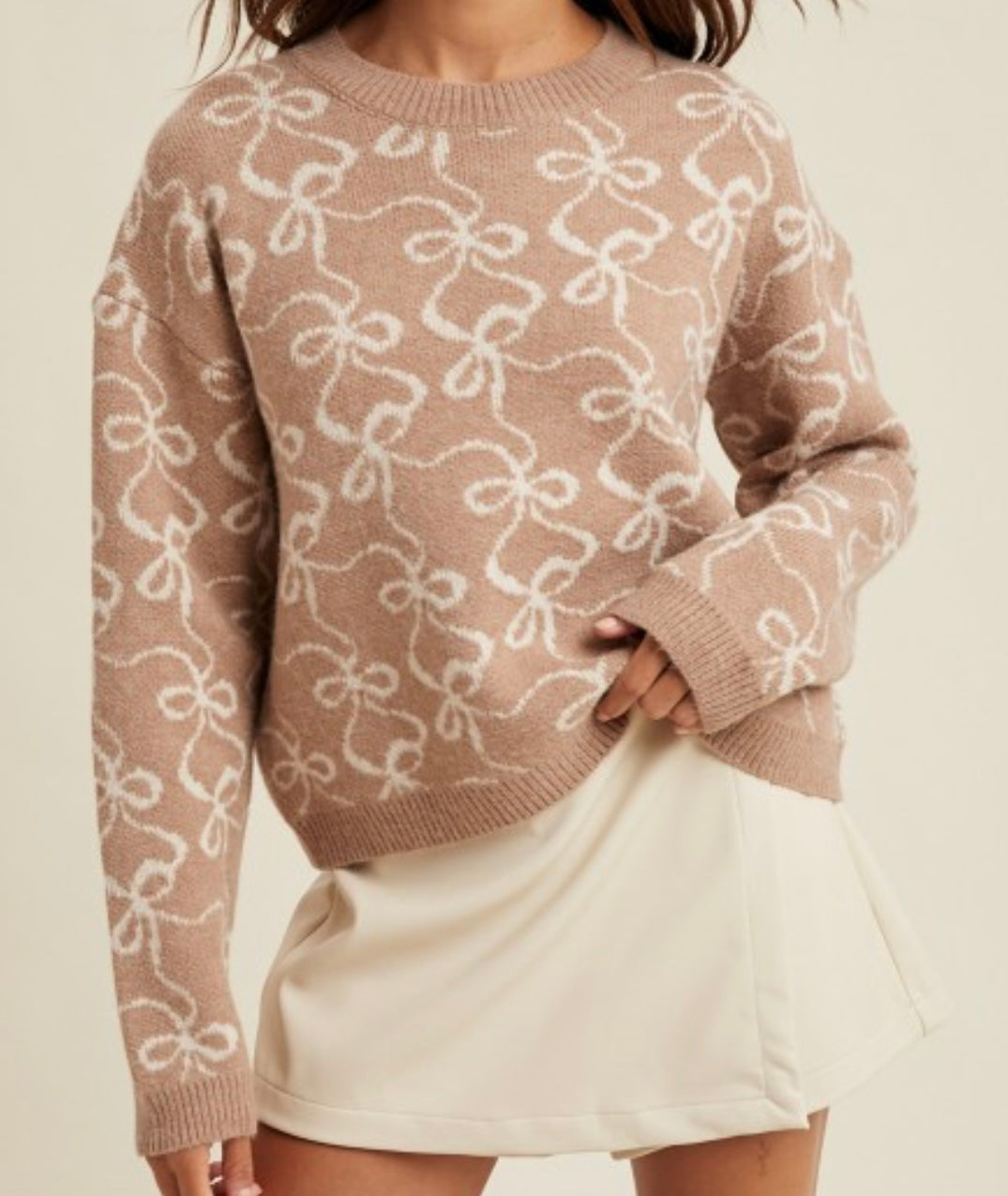 Latte Bow Sweater