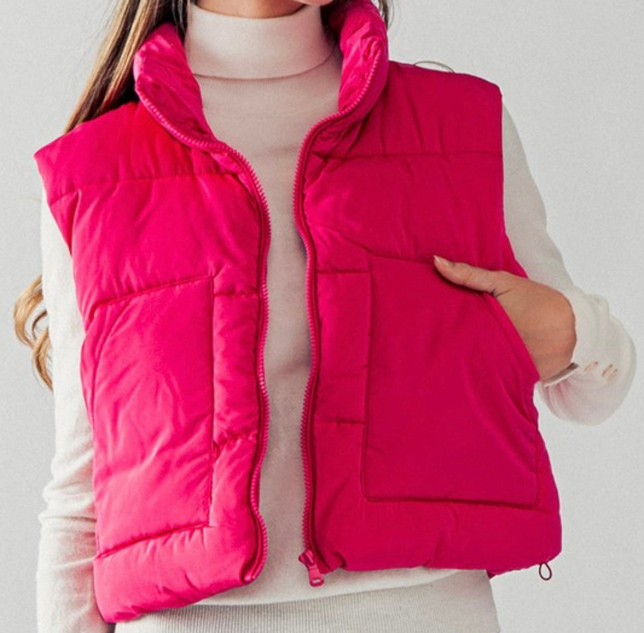 Cropped Vest Multiple Colors Final Sale