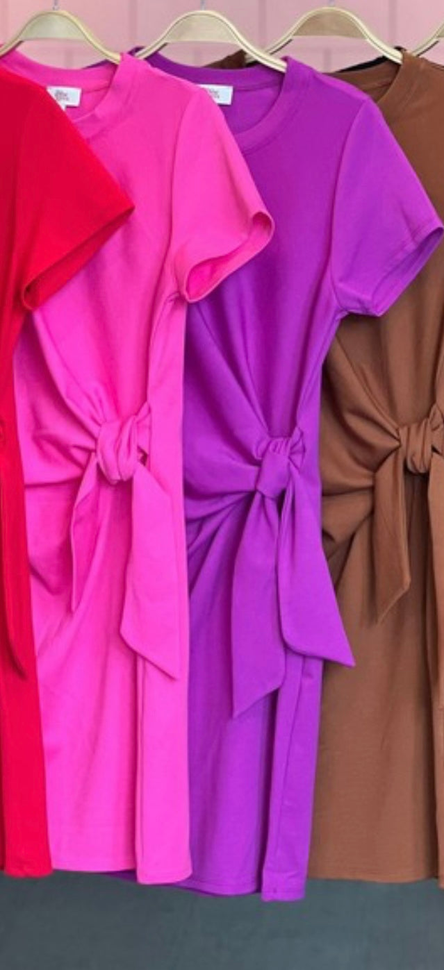 Wrap Front Dress Multiple Colors