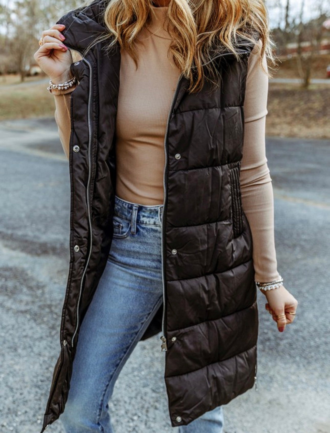 Long Black Vest