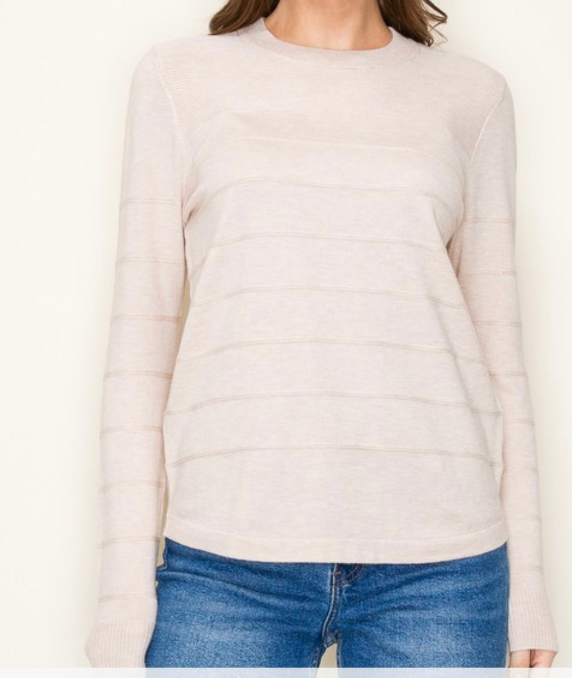 Oatmeal PinTucked Sweater