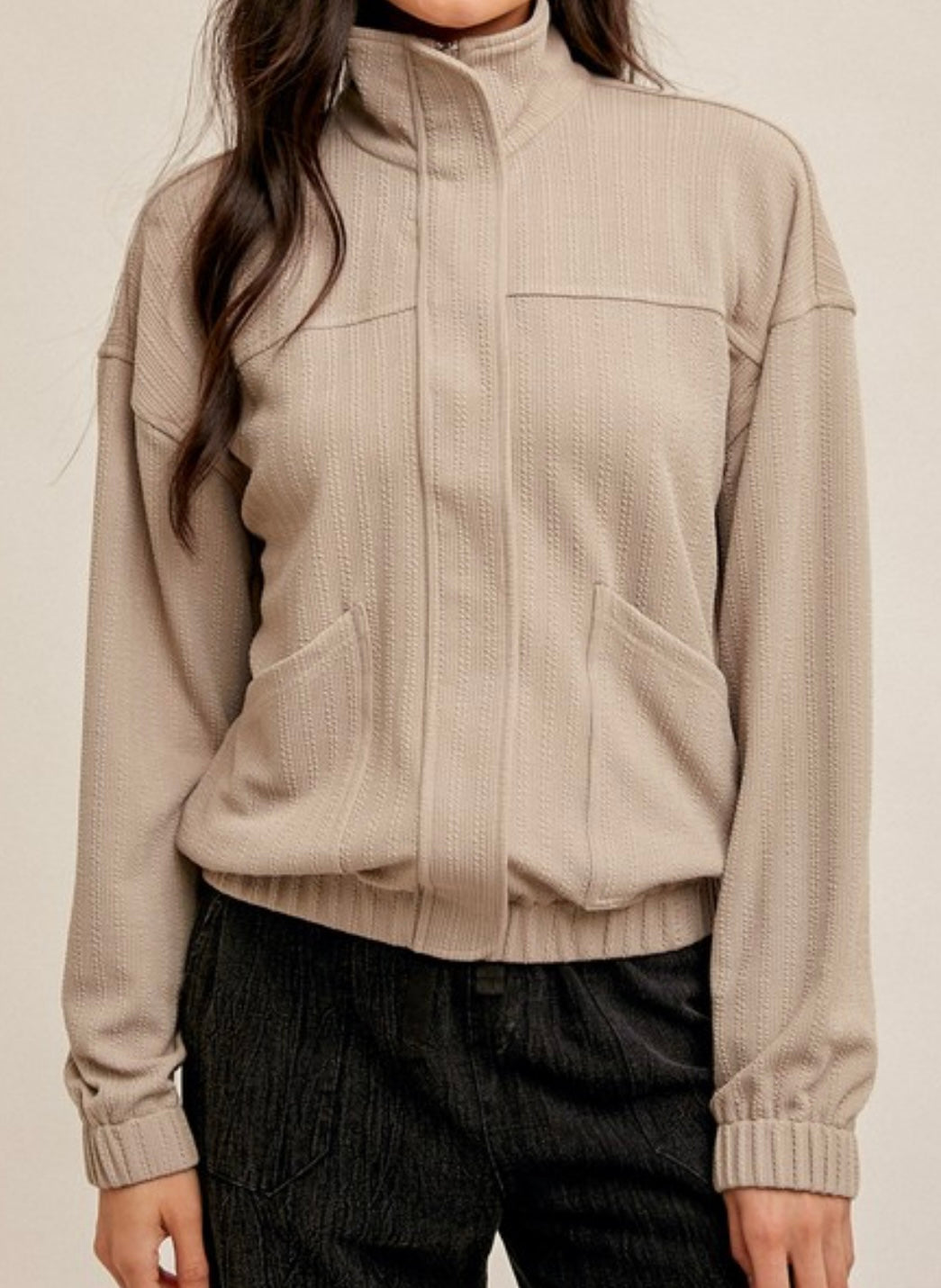 Front Pocket Bomber Jacket Multiple Colors