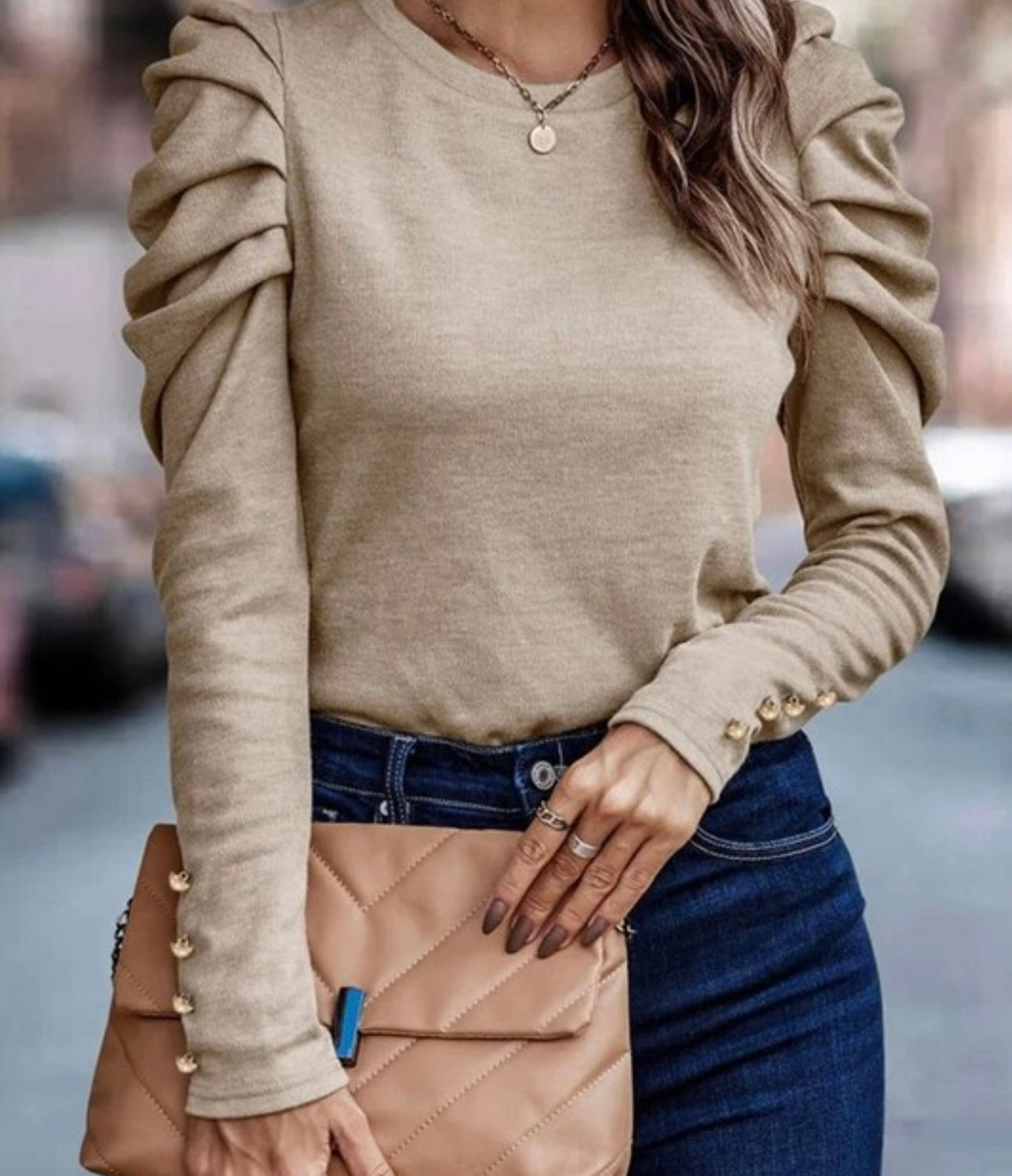 Puff Shoulder Top Multiple Colors