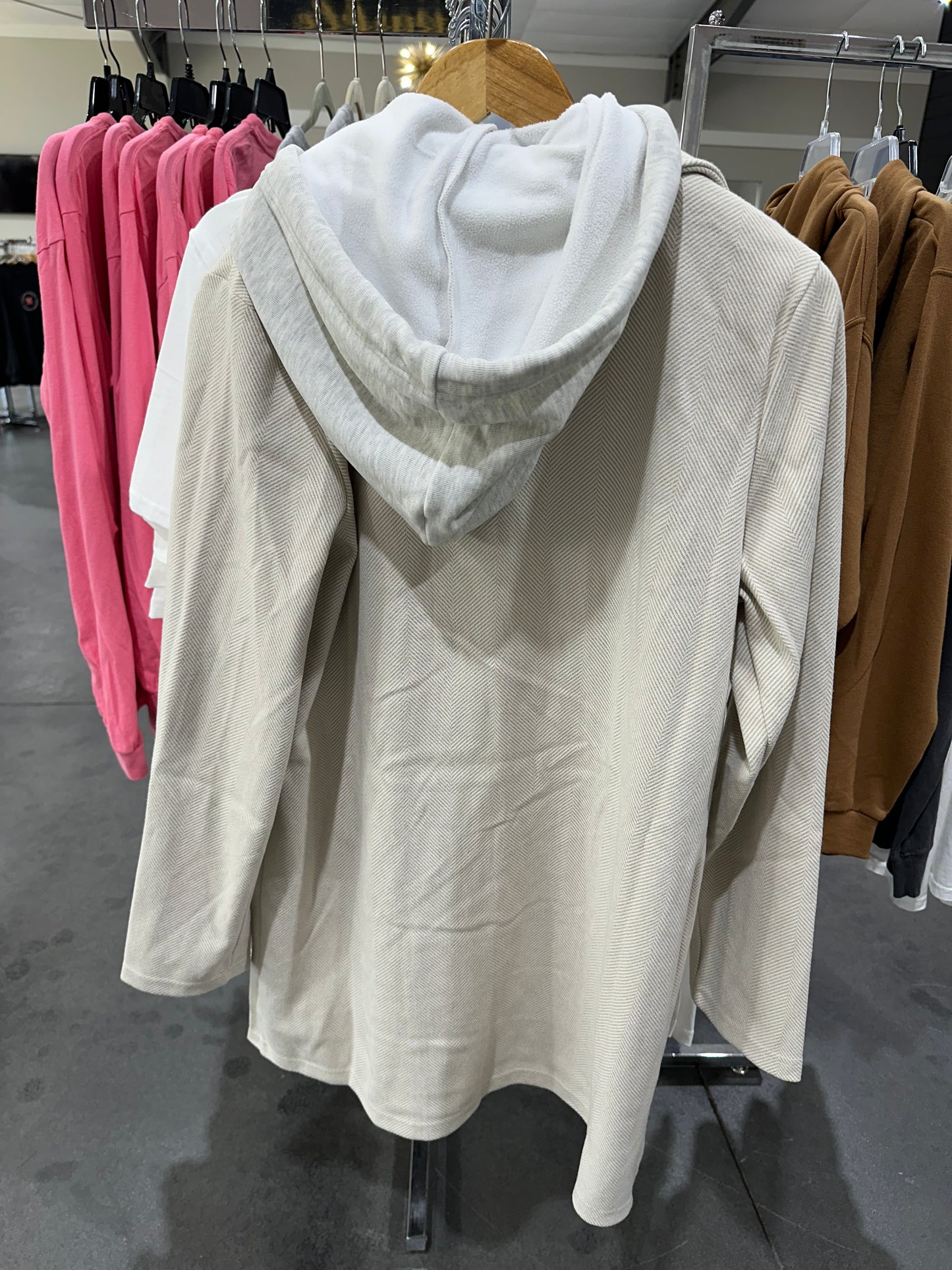 Herringbone Hooded Jacket
