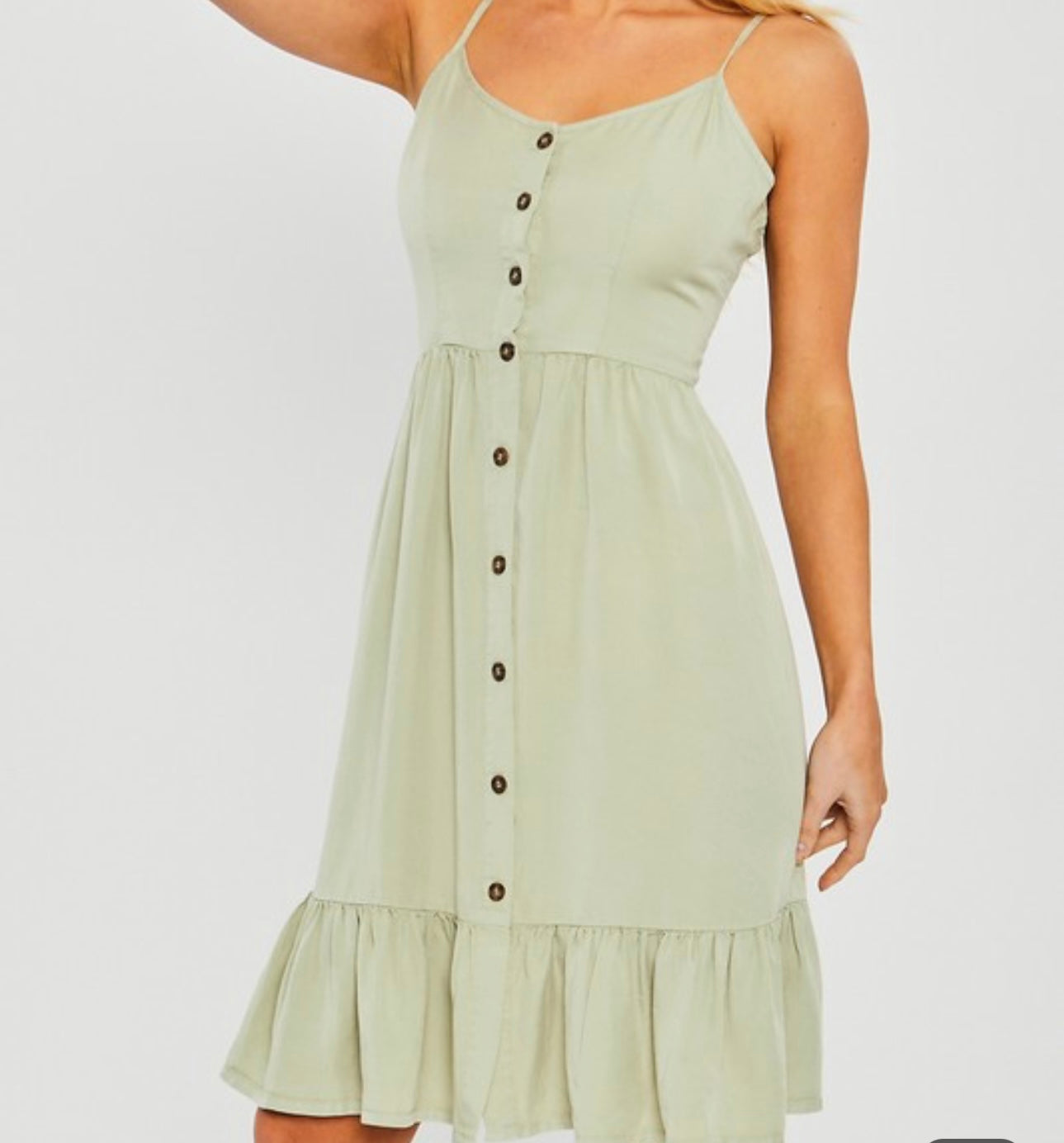 Moss Button Dress