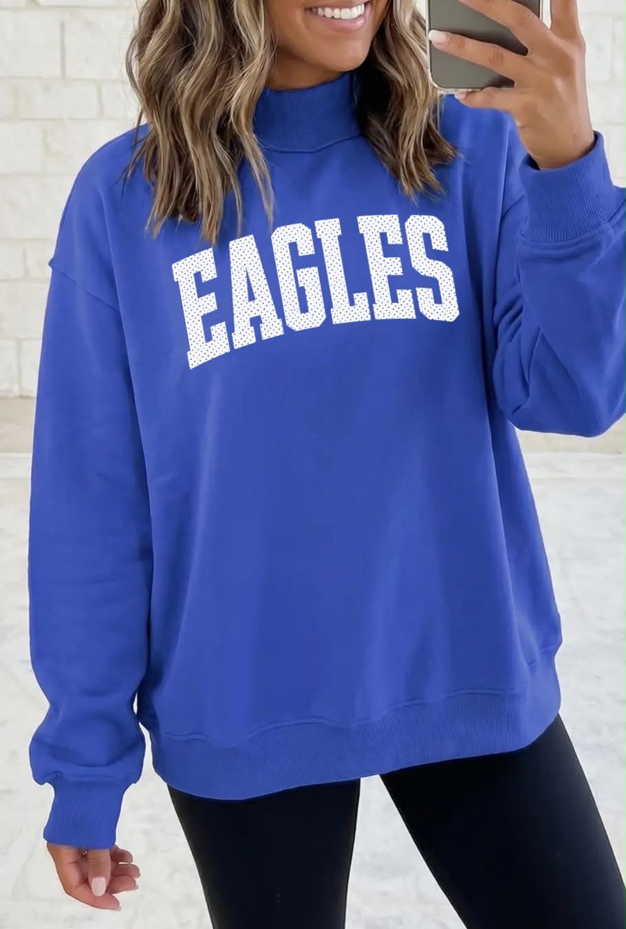 Eagles Mock Neck Sweater