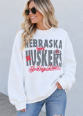 Nebraska Vintage Vertical Oversized Sweatshirt