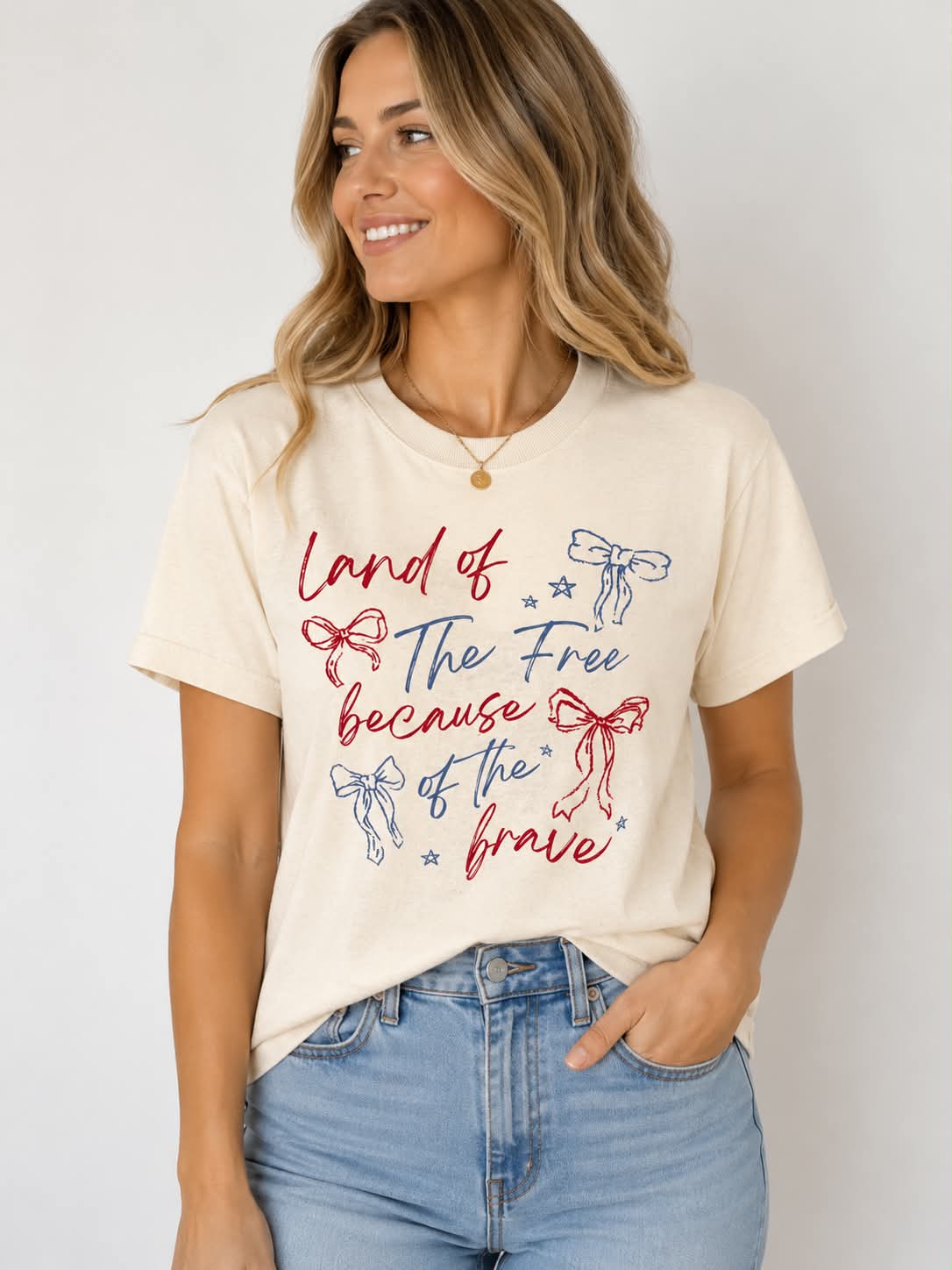 Land of the Free Because of the Brave Graphic Tee
