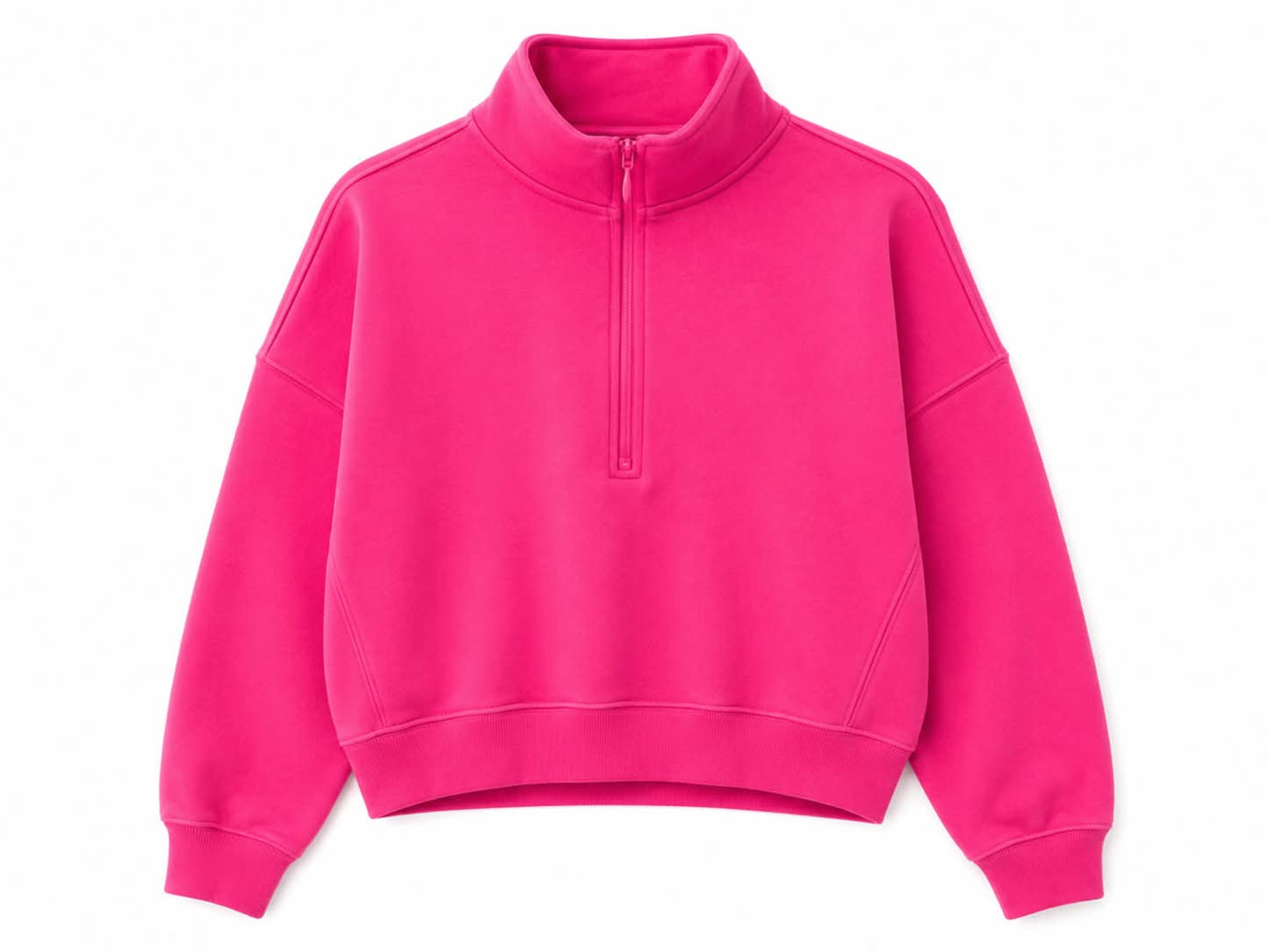 Fuchsia Quarter-Zip Pullover
