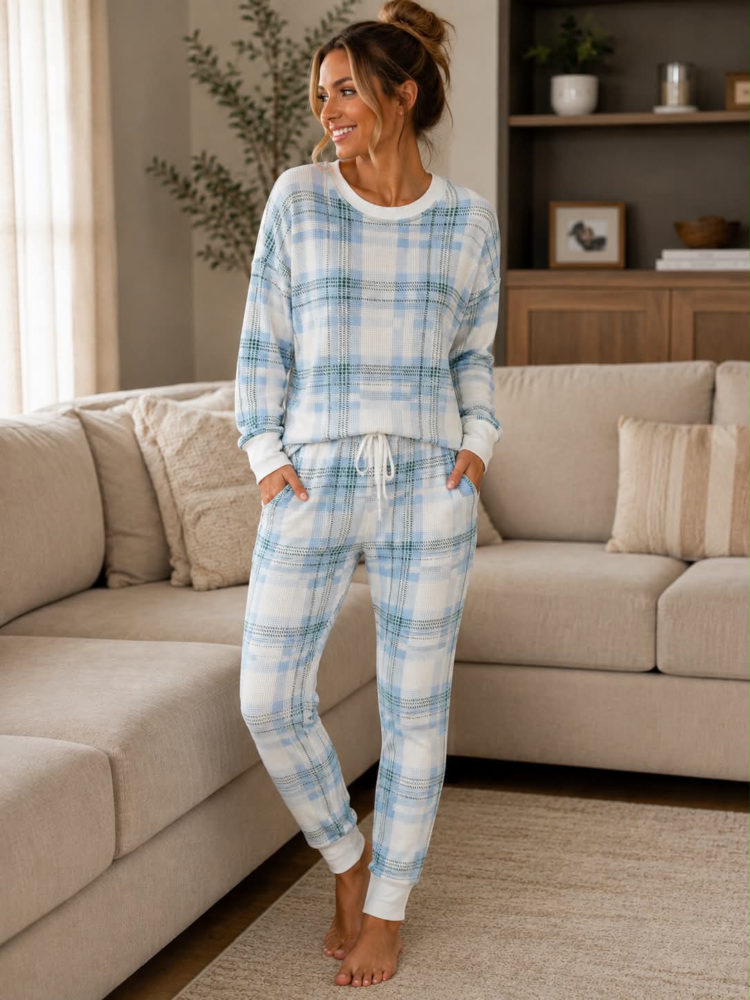 Plaid Pajama Set