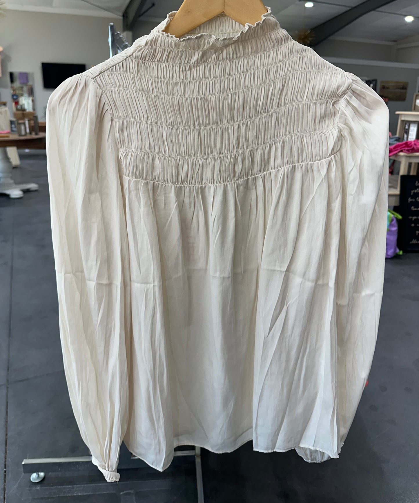 Milk Ruched Blouse