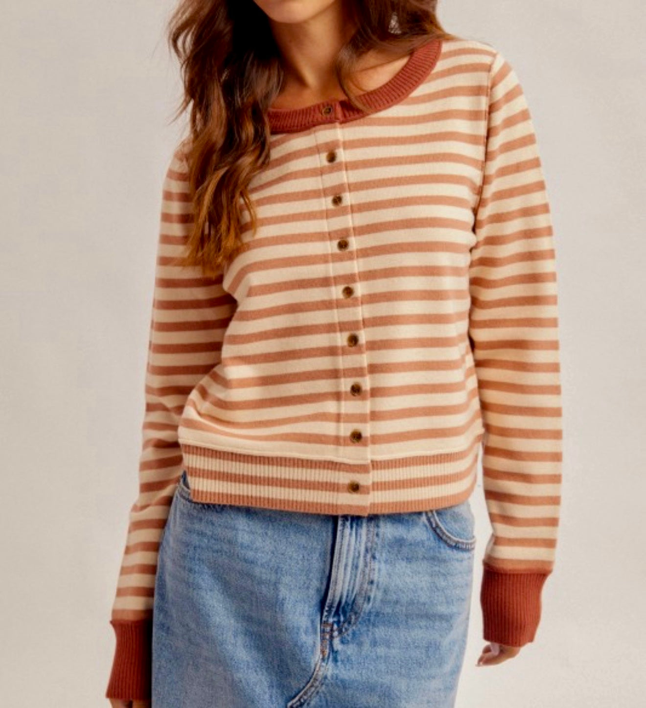 ColorBlock Striped Cardigan Multiple Colors