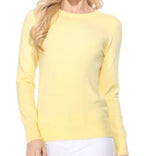 Crew Neck Lightweight Sweater Multiple Colors-final sale