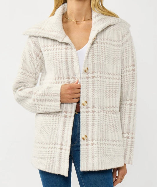 Ruthie Plaid Sweater Jacket