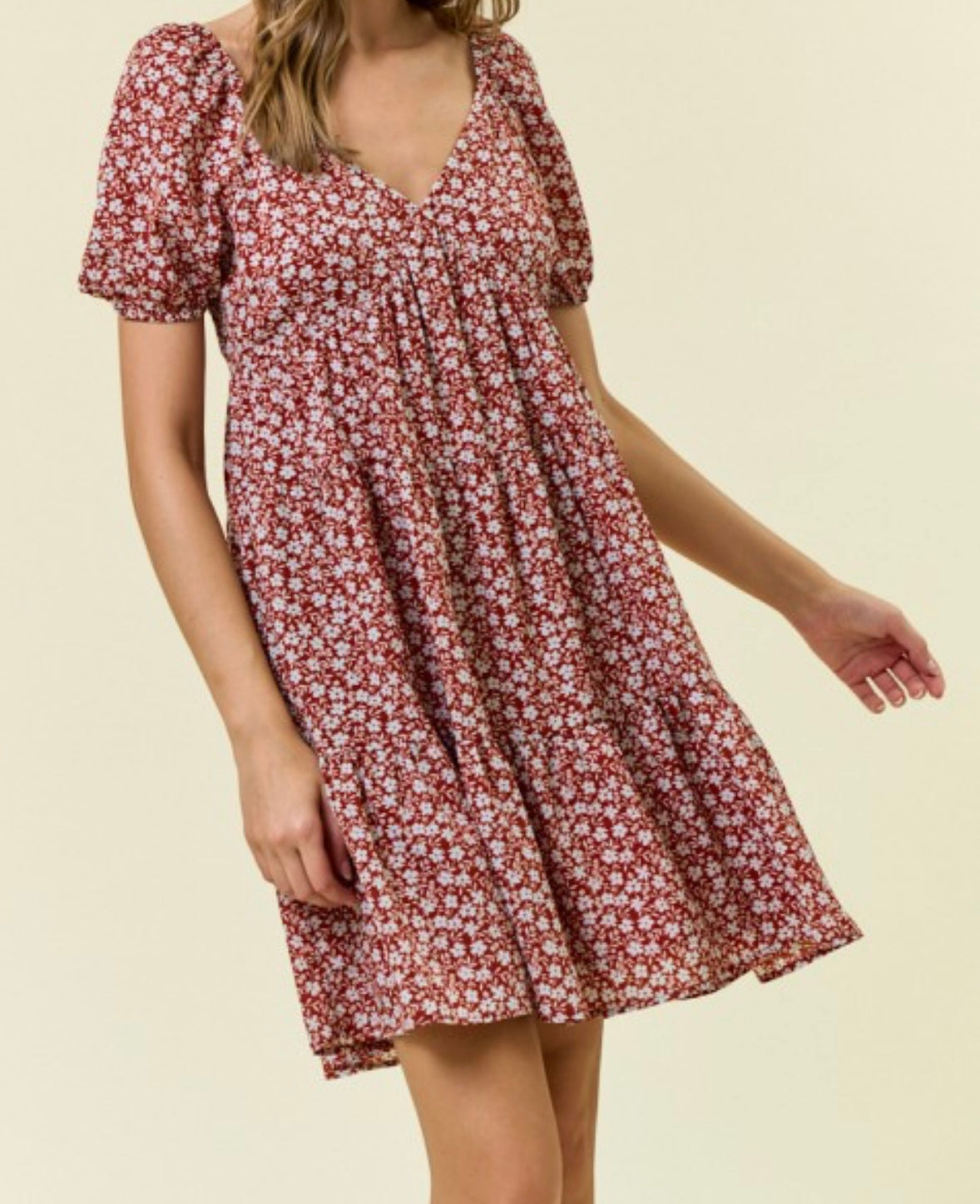 Rust Floral Dress