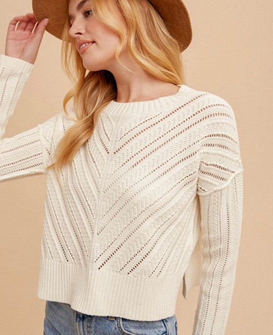 Crop Knitted Sweater Multiple Colors