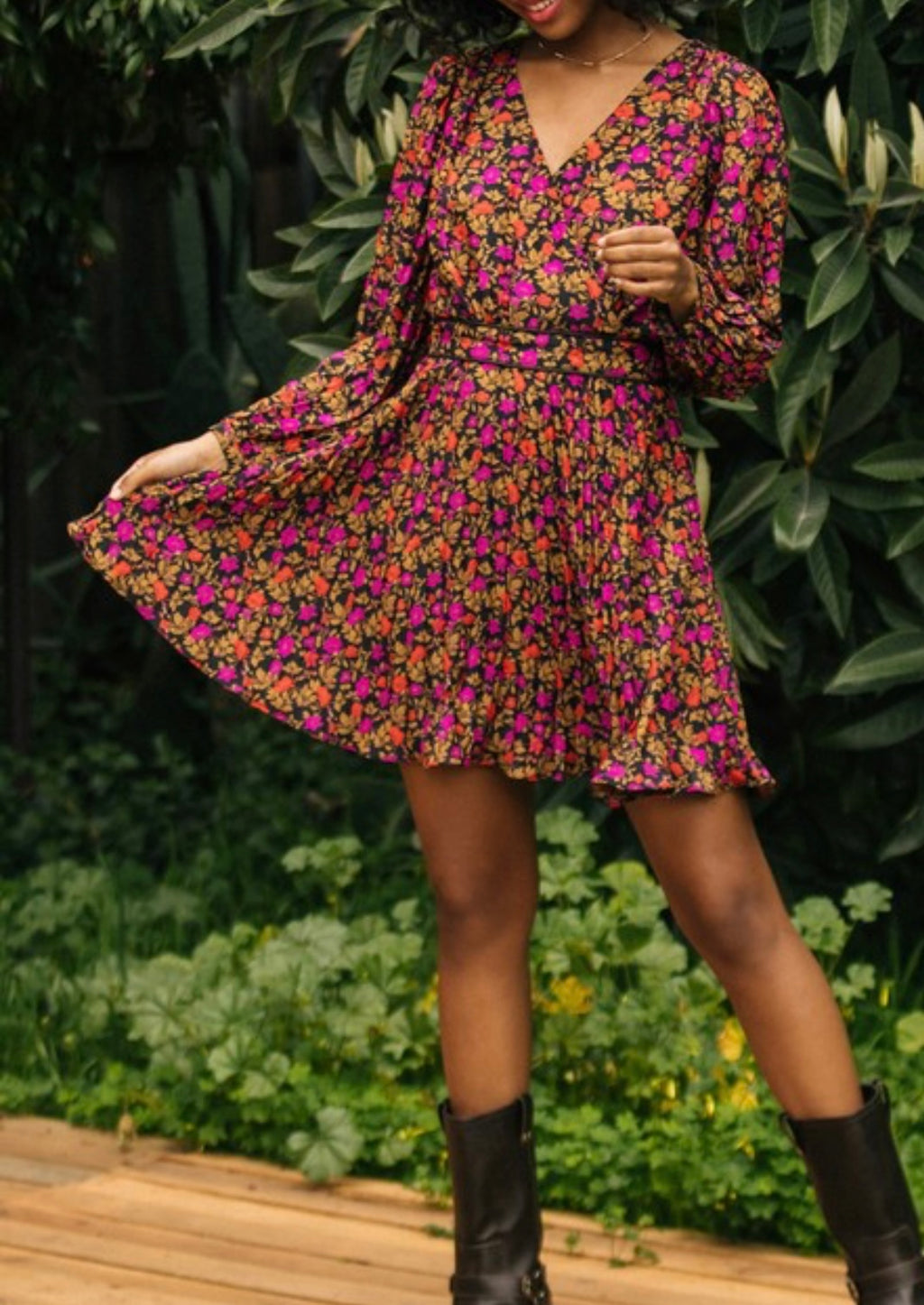Fall Floral Dress
