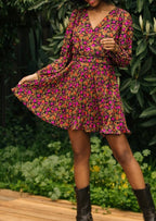 Fall Floral Dress