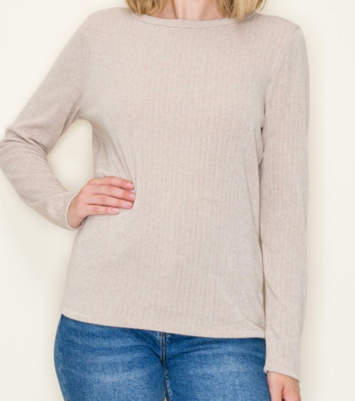 Ribbed Hacci Top Multiple Colors