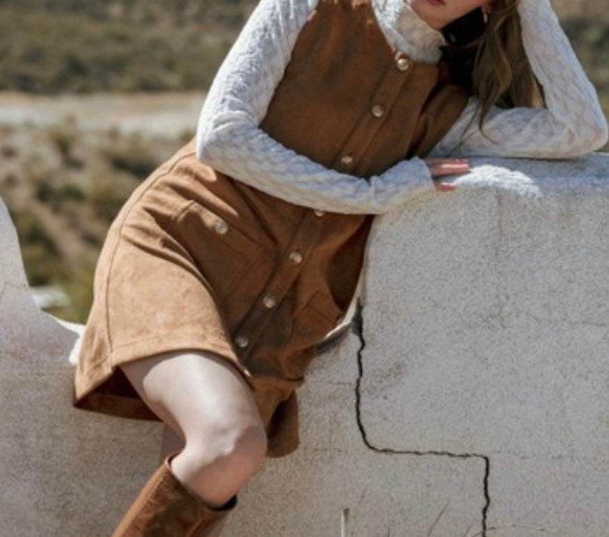 Suede Dress Multiple Colors