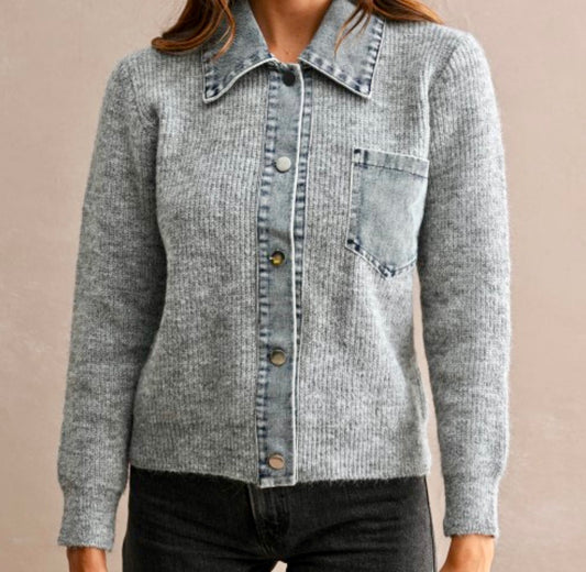 Denim Trim Jacket