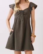 Ruffled Babydoll Dress Multiple Colors