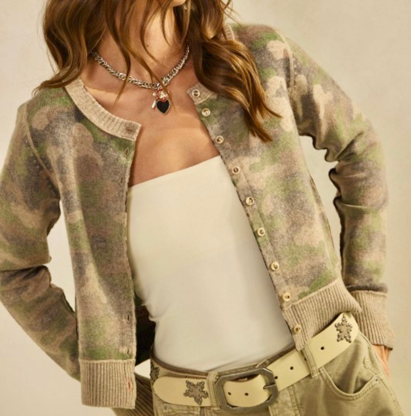 Camo Cardigan