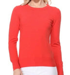 Crew Neck Lightweight Sweater Multiple Colors-final sale
