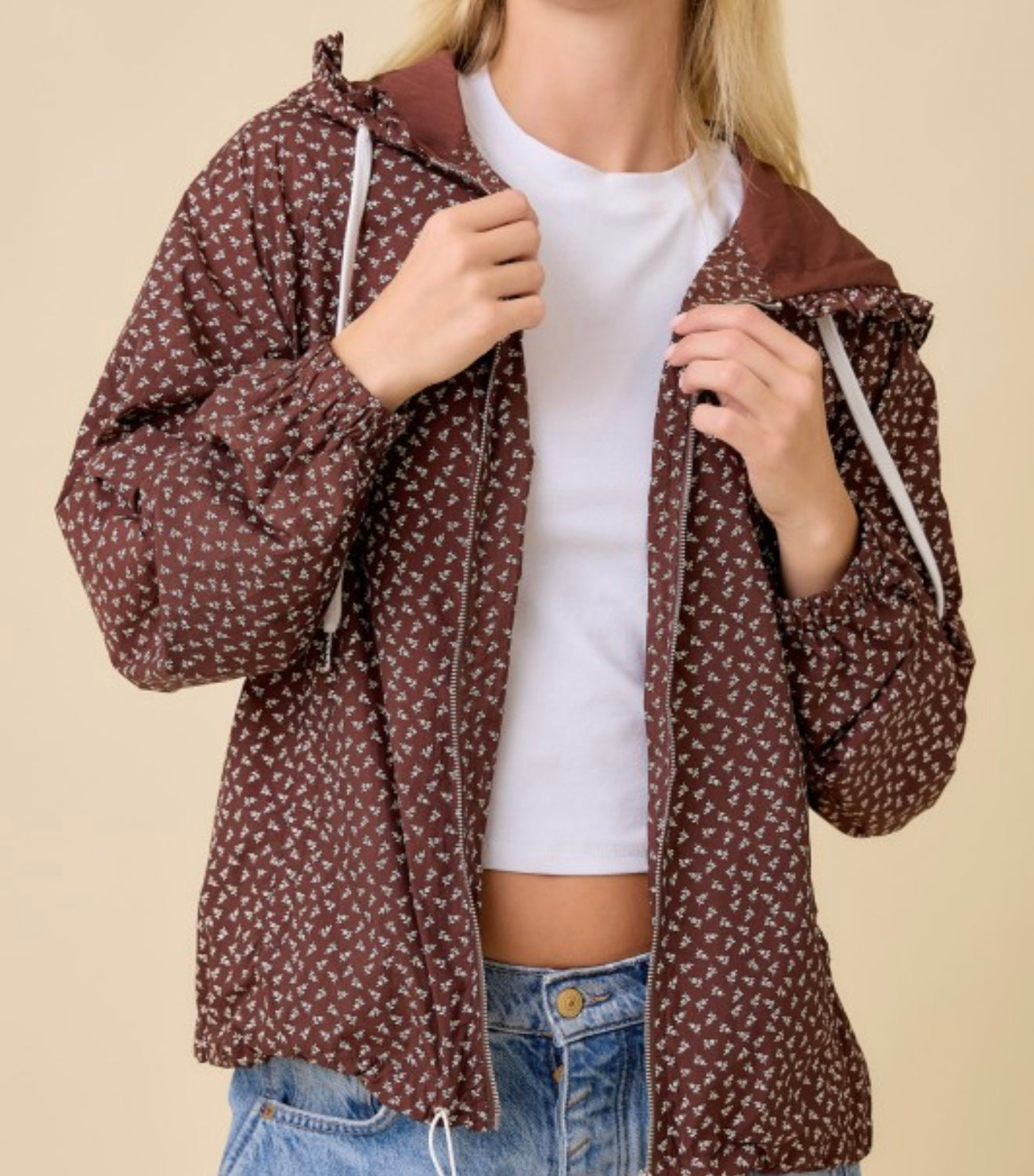 Ditsy Floral Windbreaker Multiple Colors
