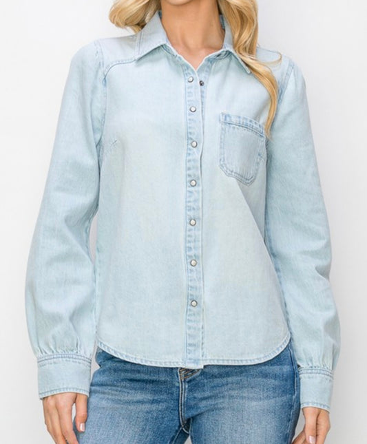 Risen Denim Shirt Multiple Colors