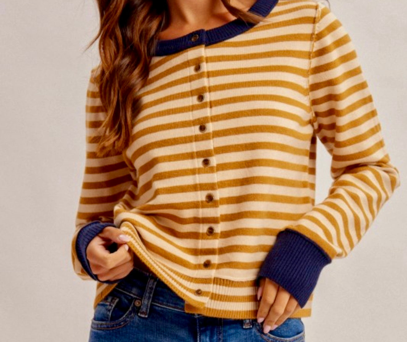 ColorBlock Striped Cardigan Multiple Colors