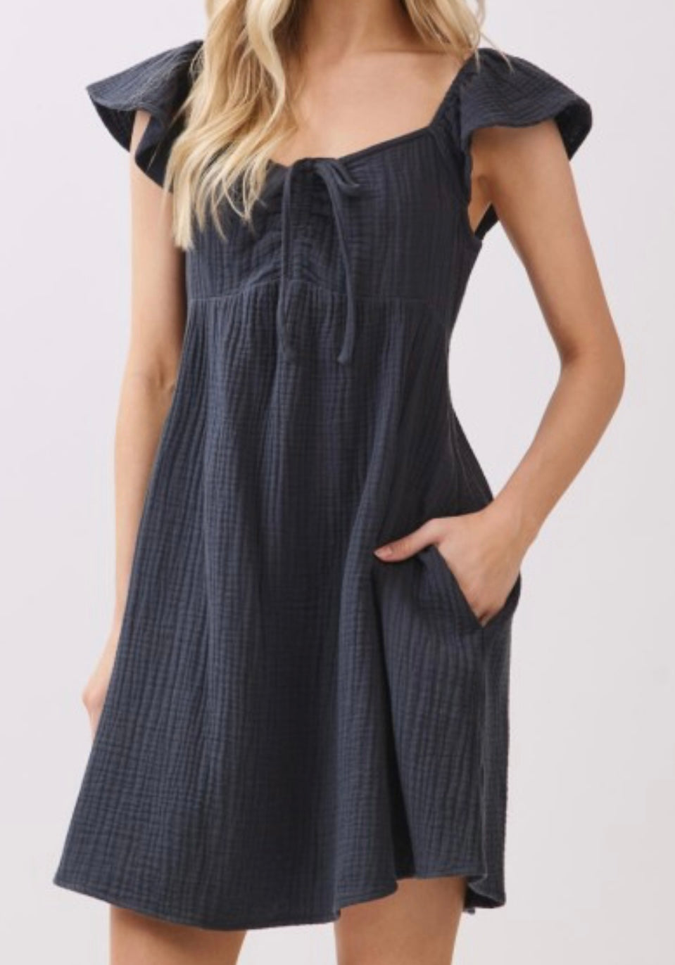 Ruffled Babydoll Dress Multiple Colors