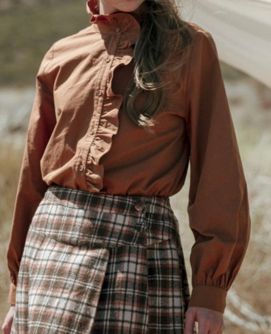 Ruffle Button Down Top