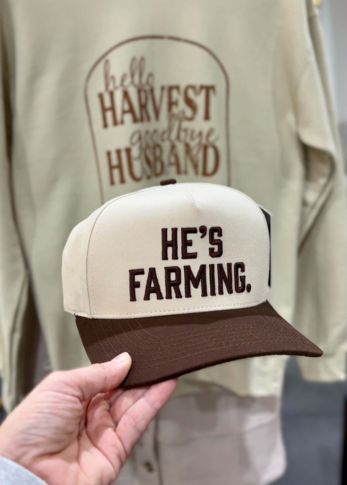 He's Farming Trucker Hat