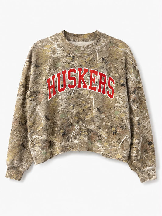 Nebraska Camo Mock Neck Sweatshirt