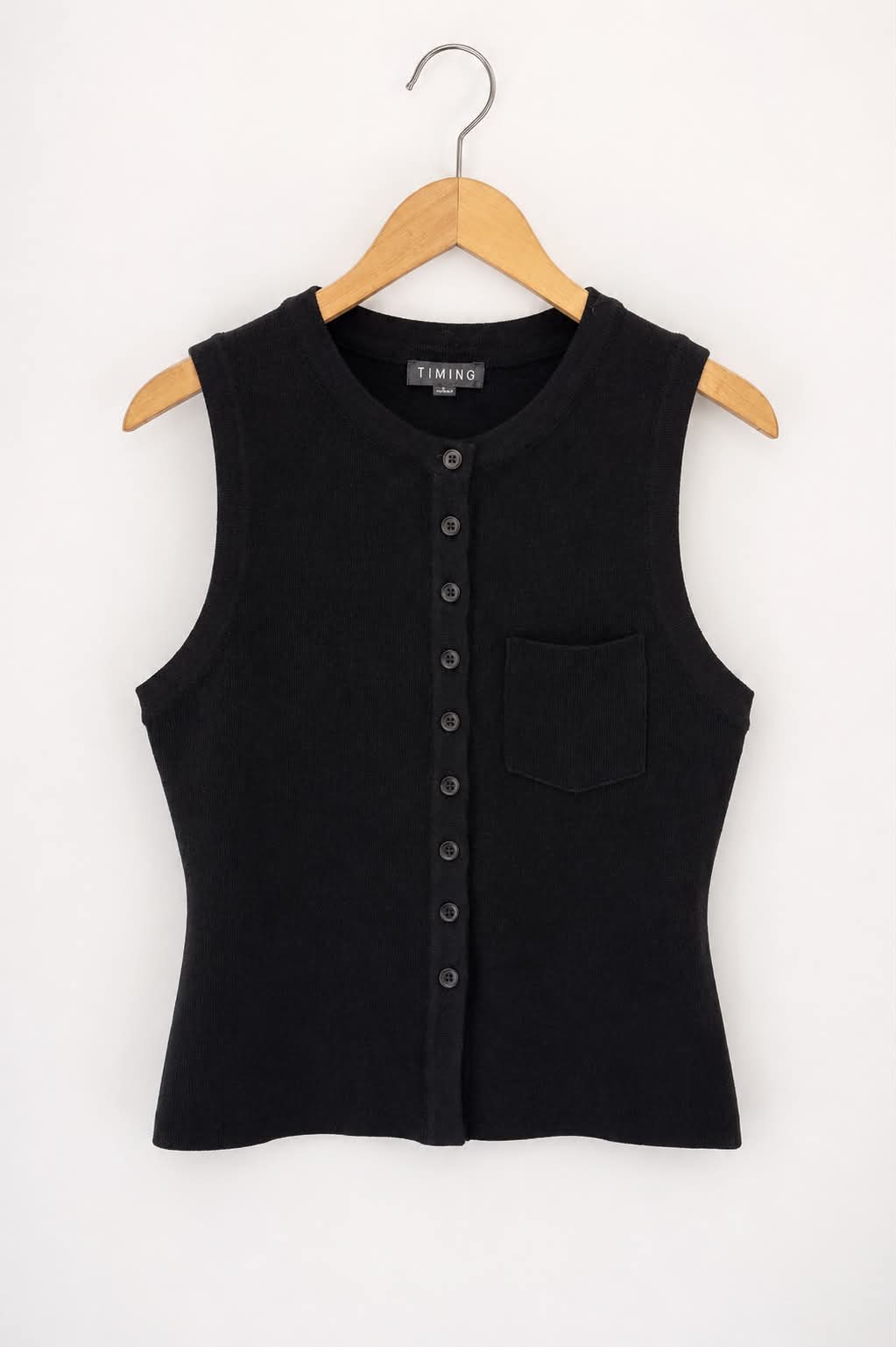 Classic Knit Button-Front Vest
