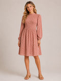 Bow Print Smocked Dress