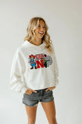 Nebraska Layer Patch Luxe Crop Hoodie
