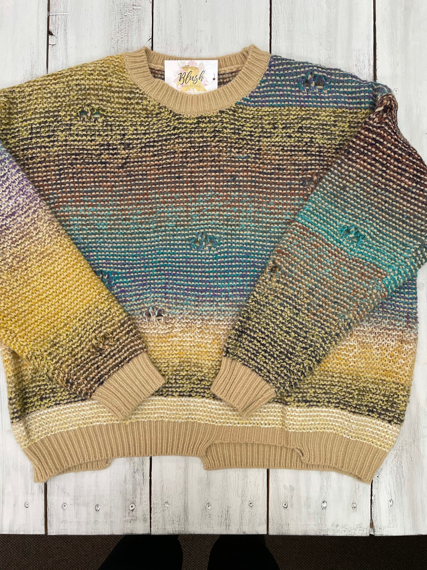 Ombré Rainbow Sweater