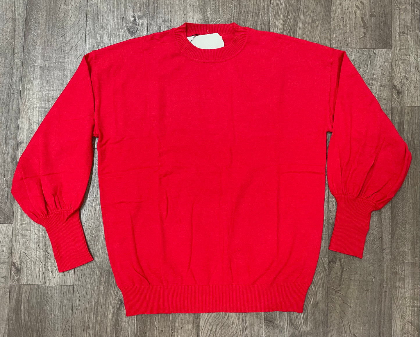 Red Balloon Sleeve Sweater