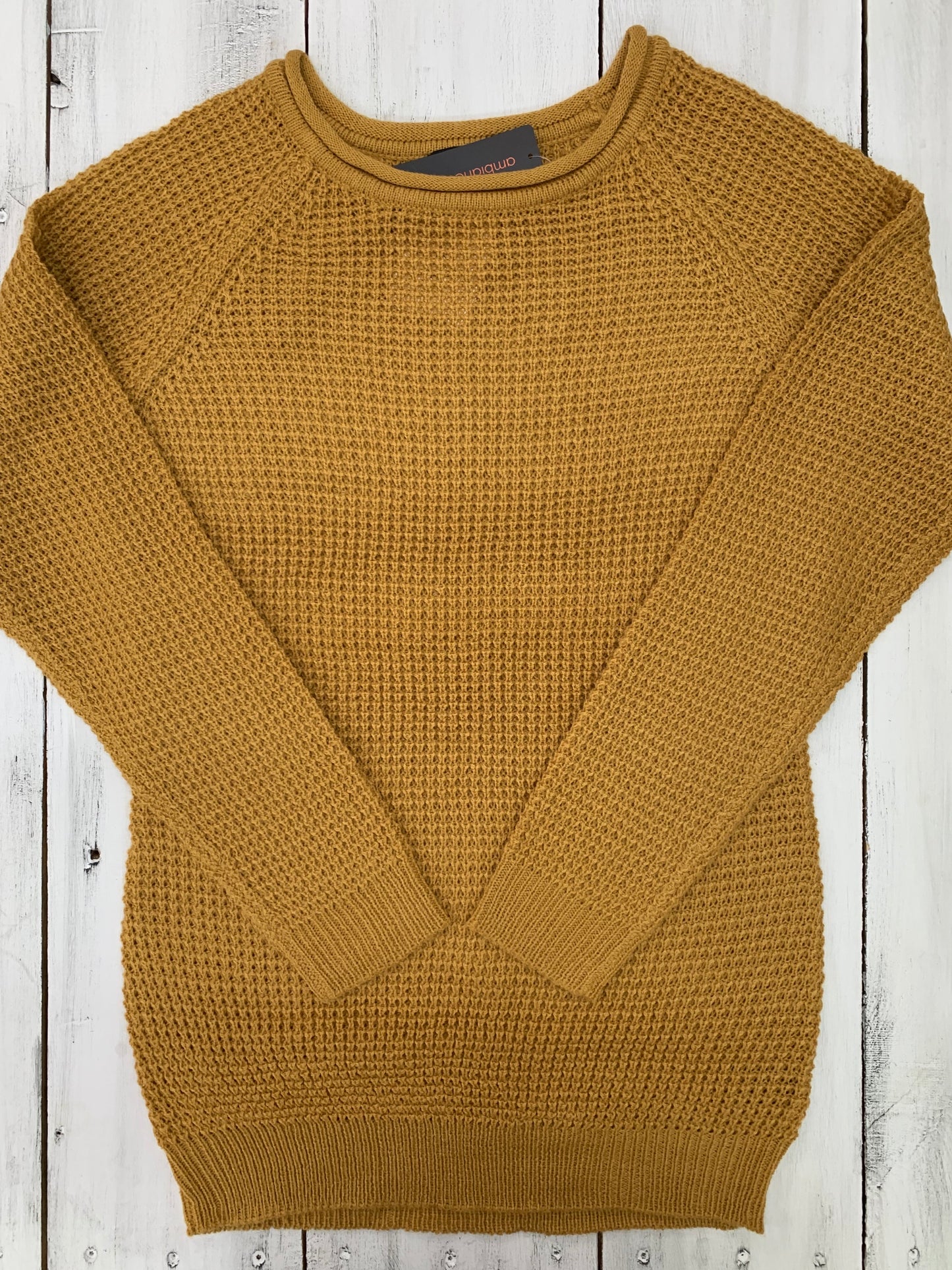 Waffle Knit Sweater Multiple Colors