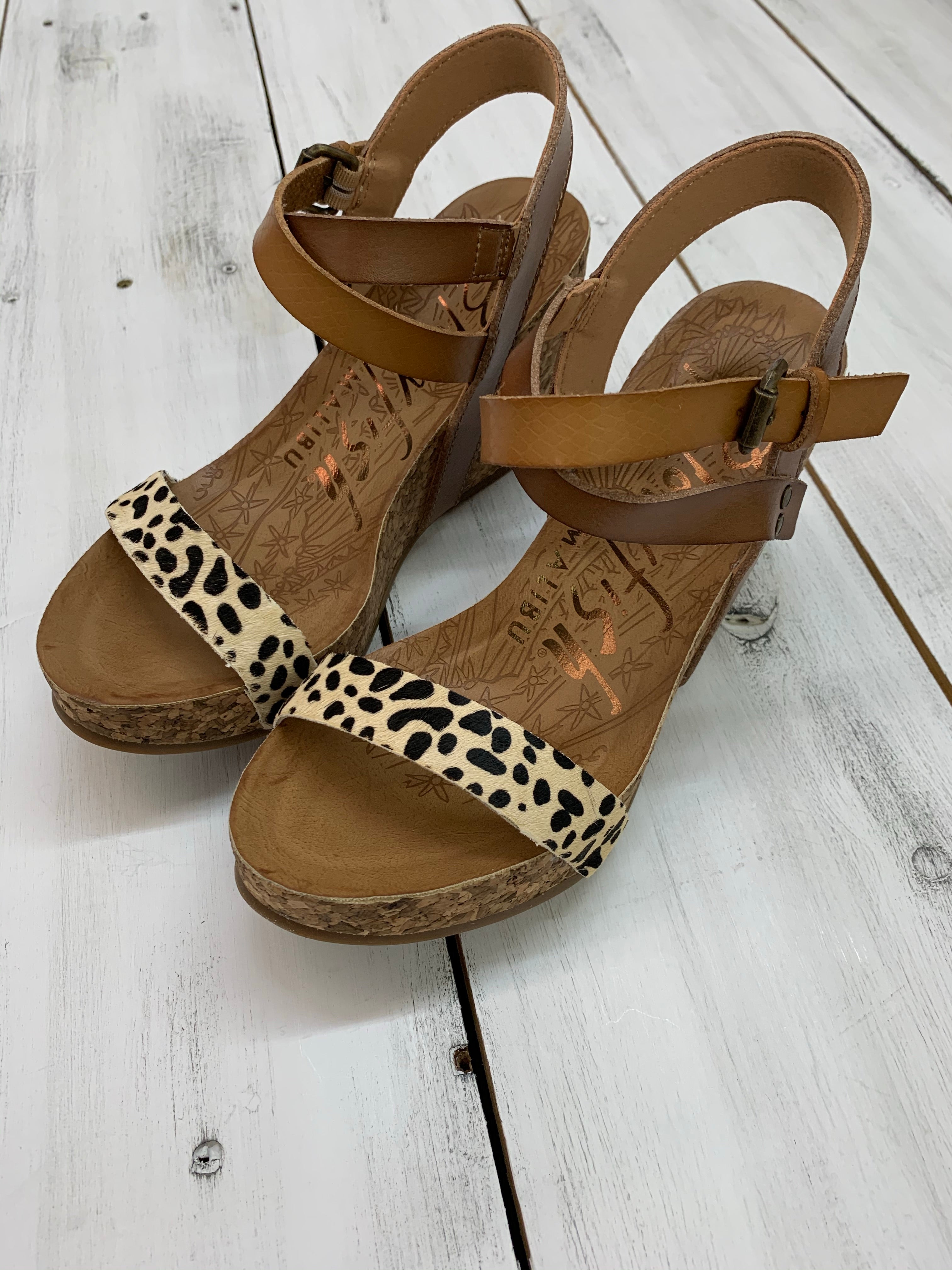 Blowfish Hirosha Wedge Sandal Blush Boutique and Tan