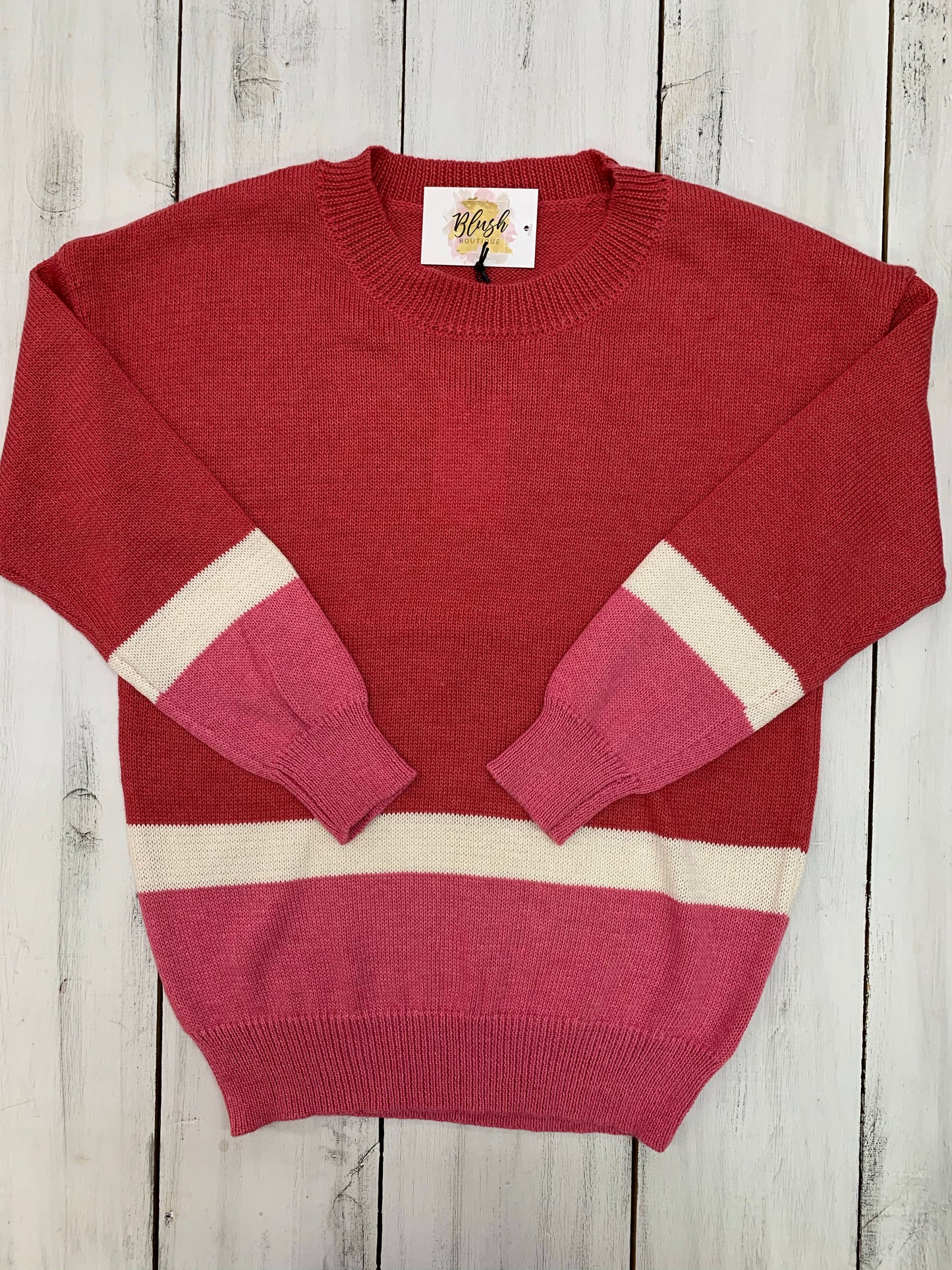 Curvy Spring Block Sweater