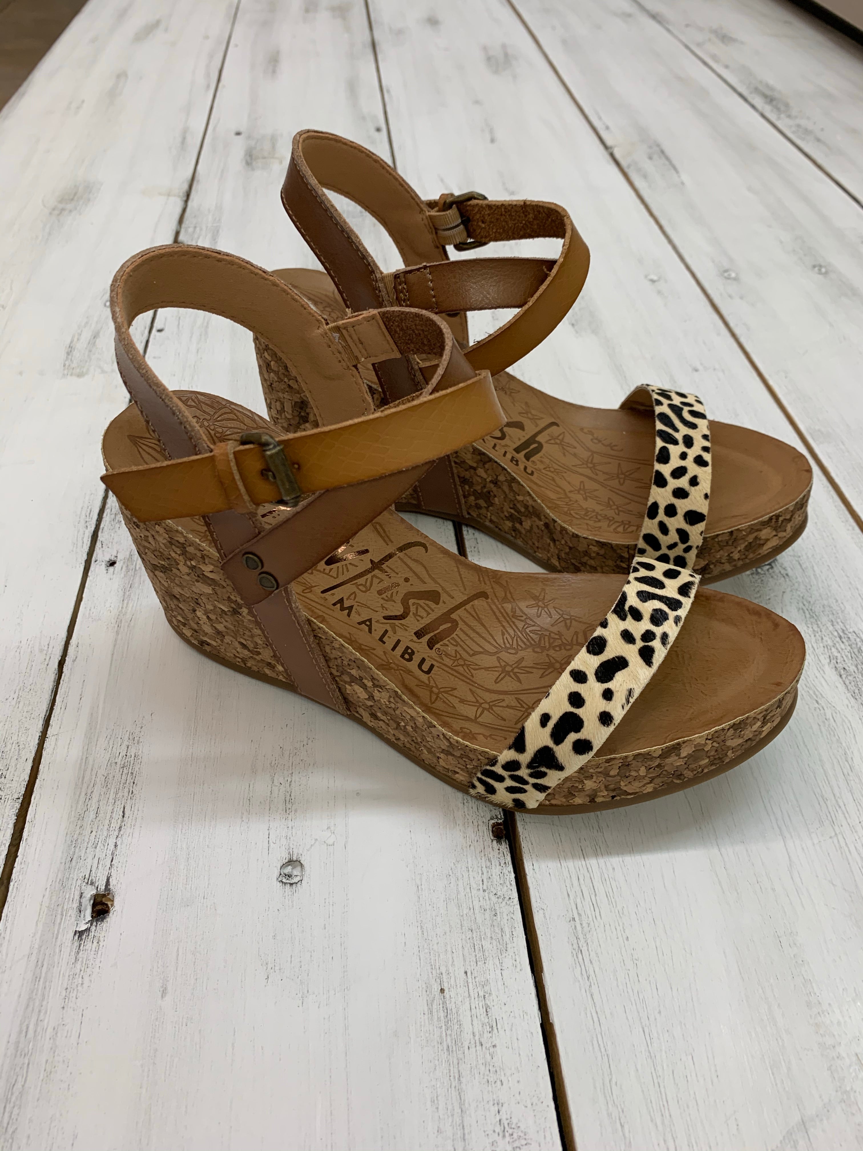 Blowfish Hirosha Wedge Sandal Blush Boutique and Tan