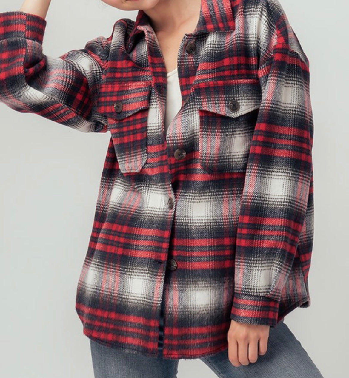 Red Oversized Flannel